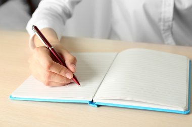 belge üzerinde yazma işkadını