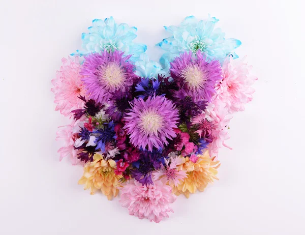 Hermosas flores en forma de corazón —  Fotos de Stock