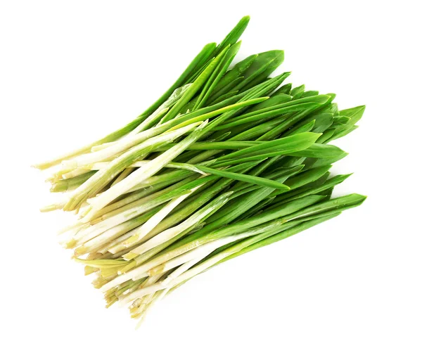 Wild leek isolated on white — Stock Photo, Image