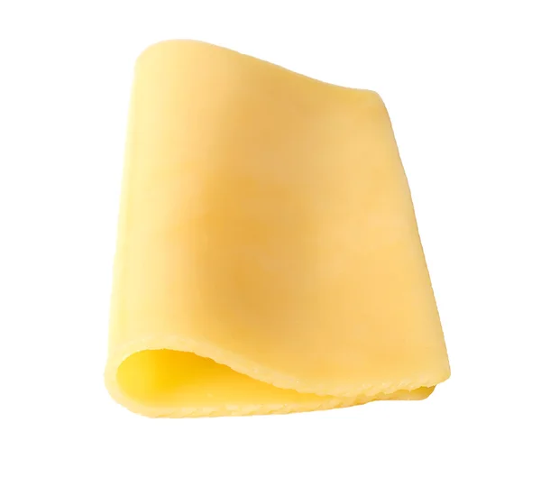 Slice of cheese isolated on white — Stock Photo, Image