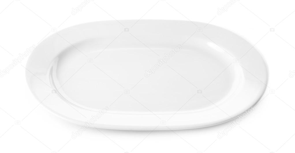 Empty plate isolated on white