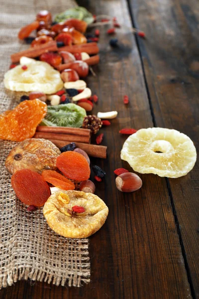 Assortment of dried fruits — Stock Photo, Image