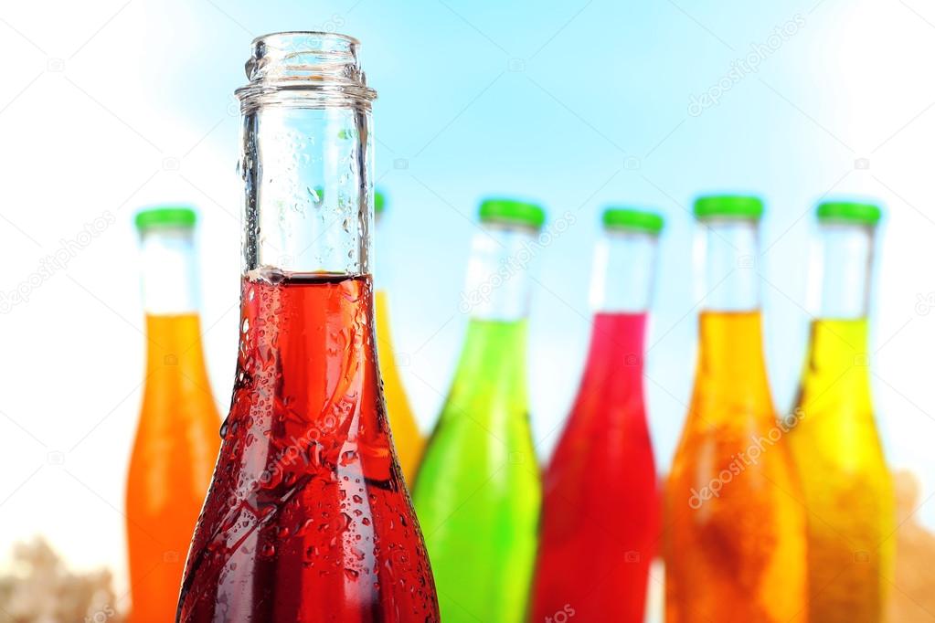 Bottles of tasty drink