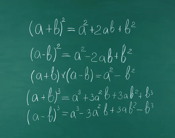 Math formulas on blackboard — Stock Photo, Image