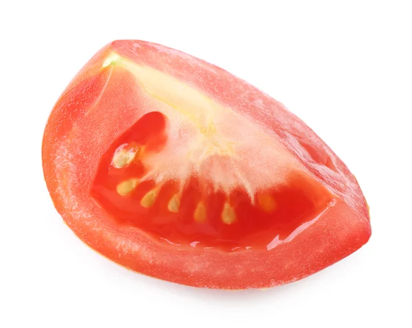 Piece of tomato isolated on white — Stock Photo, Image