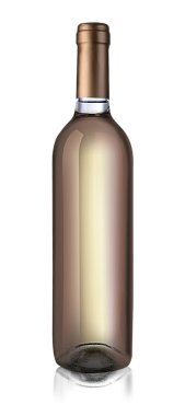 şarap şişesi üzerinde beyaz izole