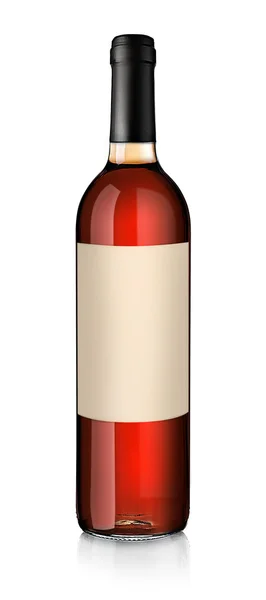 Şarap şişesi üzerinde beyaz izole — Stok fotoğraf