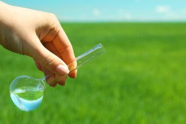 el ile test tüpü doğal arka plan üzerinde