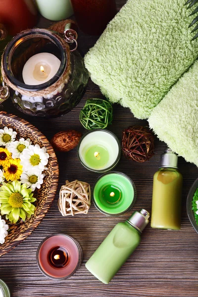 Schöne Wellness-Komposition auf dem Tisch aus nächster Nähe — Stockfoto