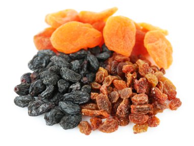 kurutulmuş beyaz izole meyve çeşitleri