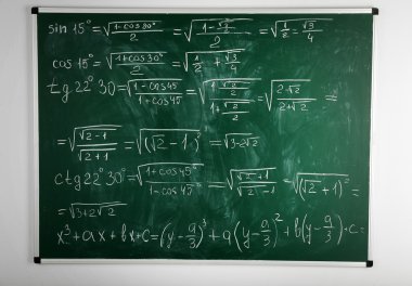 matematik formülleri blackboard arka plan üzerinde