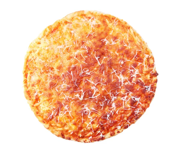 Сирна піца ізольована на білому — стокове фото