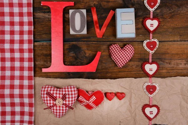 Mooie romantische achtergrond op de dag van Valentijnskaarten close-up — Stockfoto