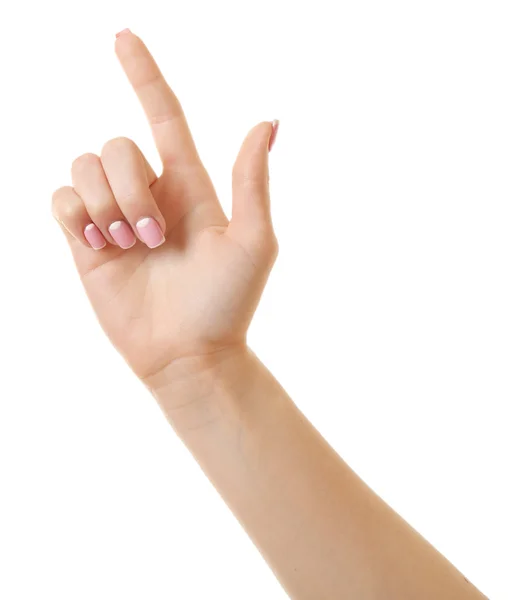 Female hand isolated on white — Stock Photo, Image