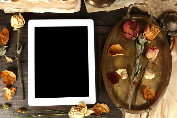 Ancient things and tablet — Stock Photo, Image