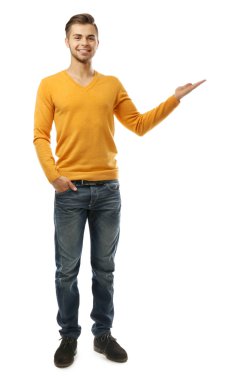 beyaz izole yakışıklı genç