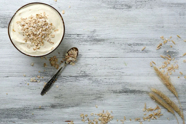 Farina d'avena fatta in casa sana — Foto Stock