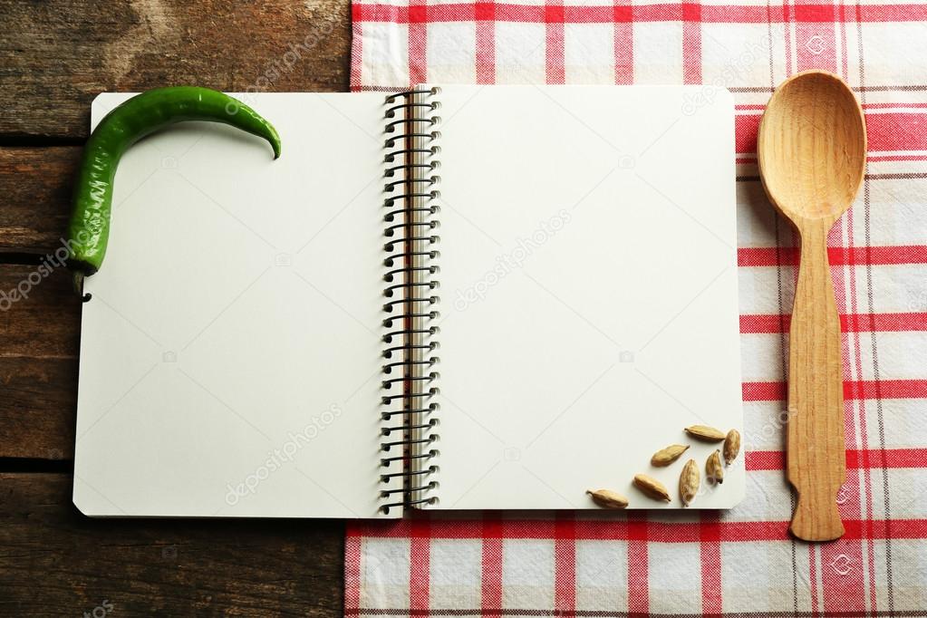 Open recipe book