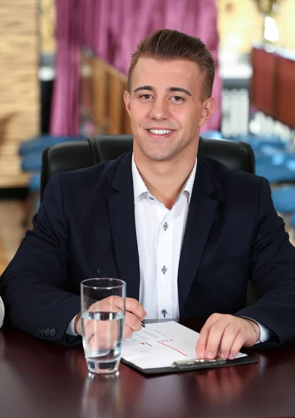 Businessman working in conference room — Stock Photo, Image