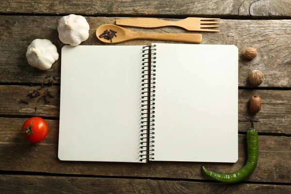 Open recipe book — Stock Photo, Image