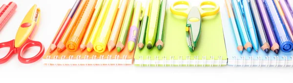 Kleurrijke school briefpapier — Stockfoto
