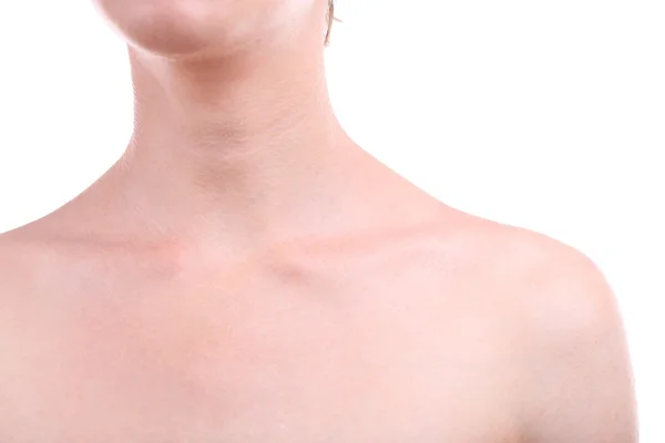 Mujer cuello y hombros de cerca — Foto de Stock