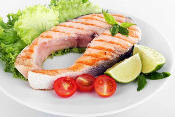 Tasty grilled salmon — Stock Photo, Image