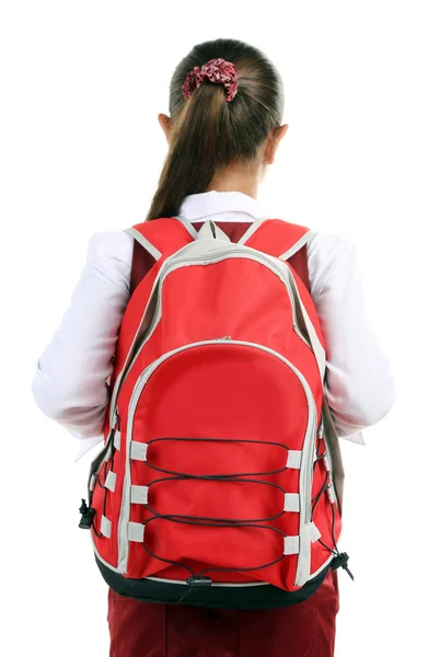 Beautiful little girl in school uniform — Stock Photo, Image