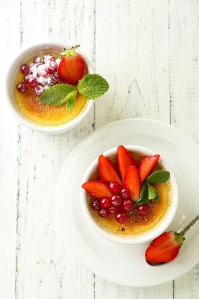 Postre de crema brulee — Foto de Stock