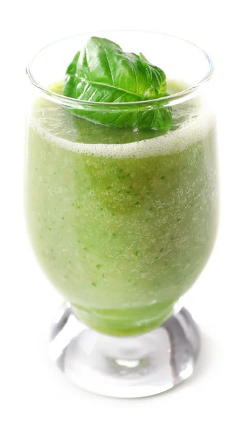 杯绿色健康果汁 — 图库照片