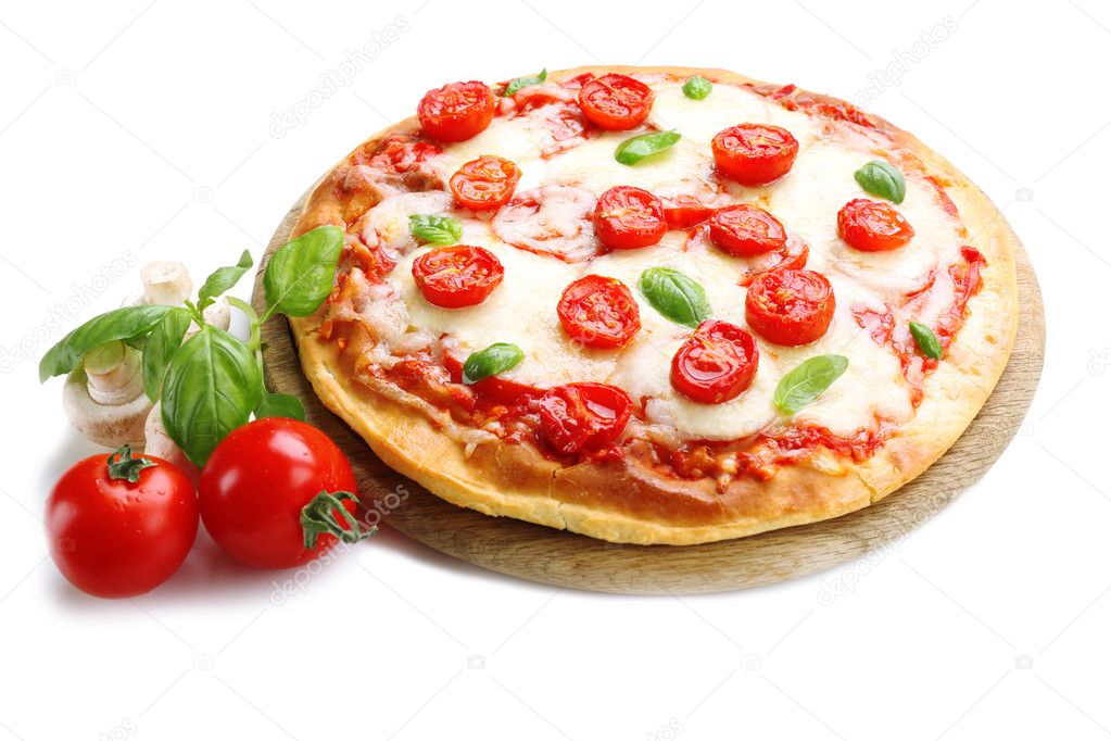 Delicious pizza with cheese