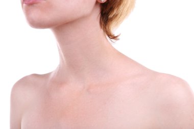 kadın boyun ve omuz kapatın