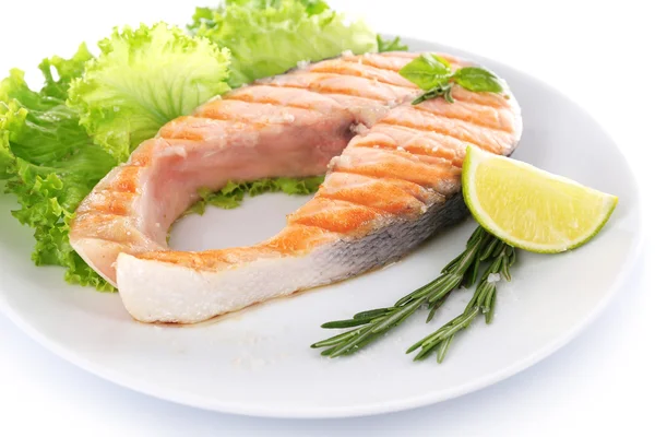 Tasty grilled salmon — Stock Photo, Image