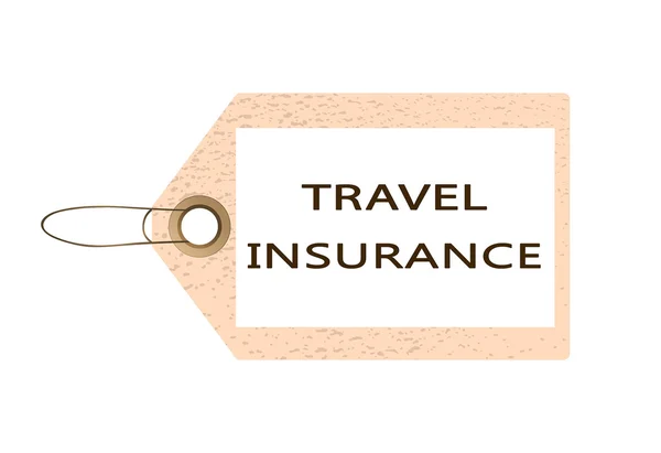 Travel insurance tag — ストック写真