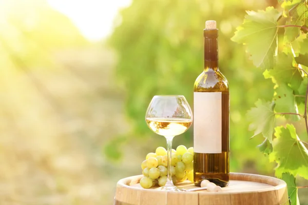 Ahşap varil lezzetli şarap — Stok fotoğraf