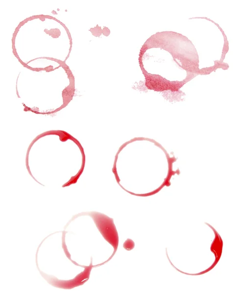 Wine stains isolated on white — Stock Photo, Image