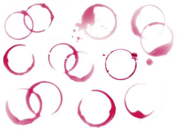 Wine stains isolated on white — Stock Photo, Image