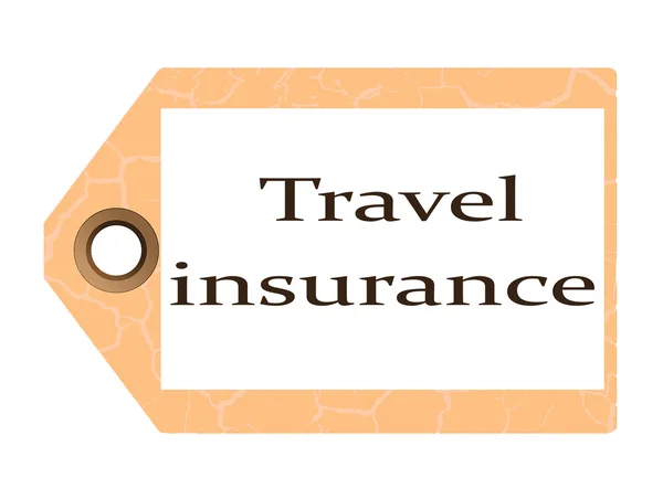 Travel insurance tag — ストック写真