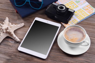 seyahat için rezervasyon bilet yakın çekim hazırlanıyor