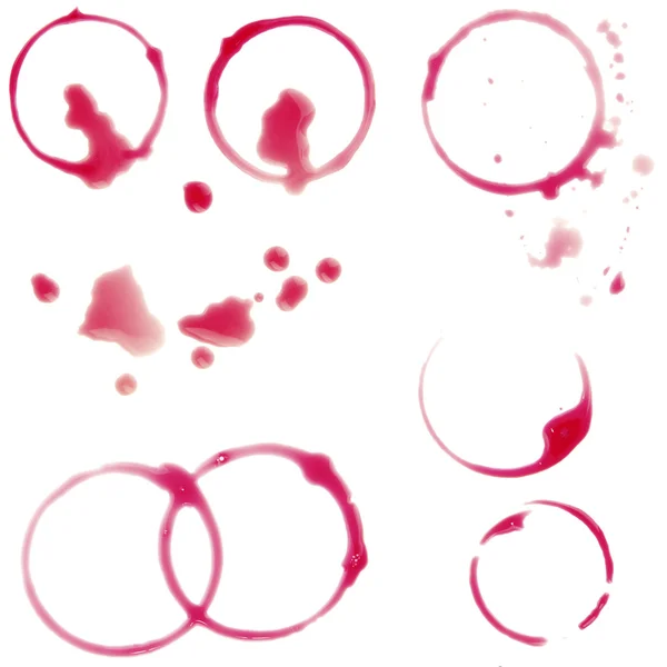 Wine stains isolated on white — Stock Photo, Image