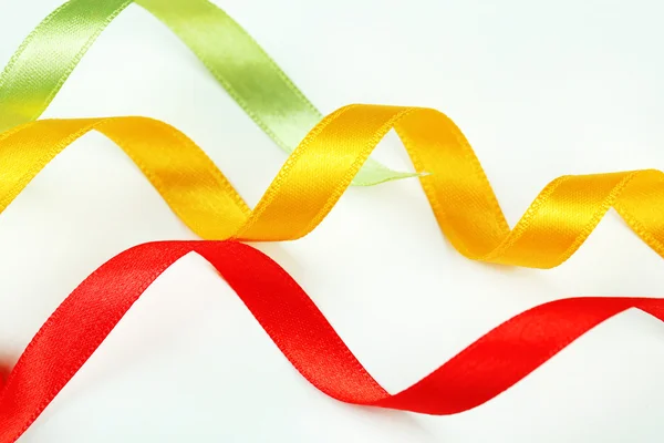 Colorful ribbons isolated on white — Stock Photo, Image