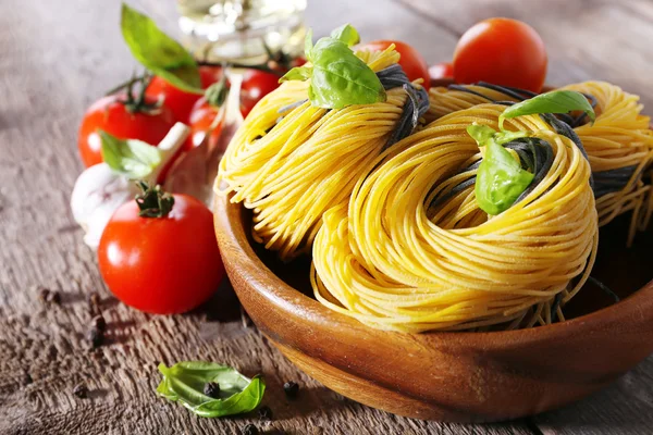 Pasta with tomatoes cherry — 图库照片