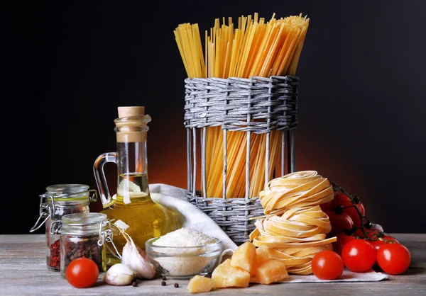 Pasta with tomatoes cherry — Stok fotoğraf