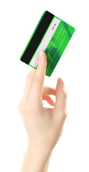 Hand holding credit card — Stock Photo, Image