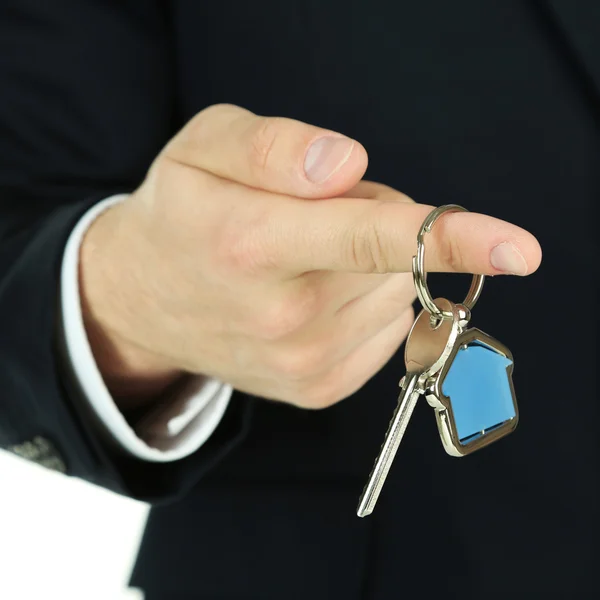 Hands with keys, closeup — Stock Photo, Image