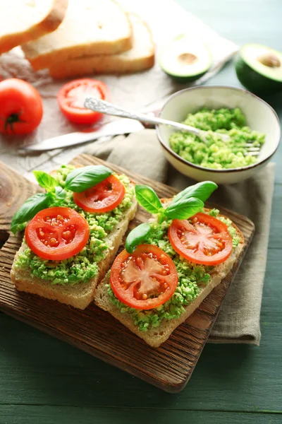 Veganské sendvič s avokádem — Stock fotografie