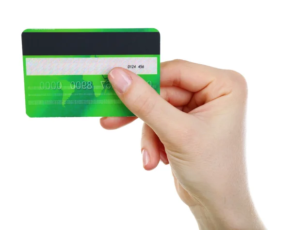 Hand holding credit card — Stock Photo, Image