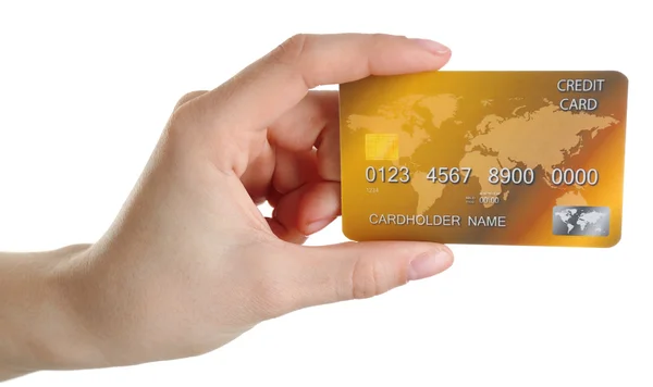 Hand holding credit card — Stock Photo, Image