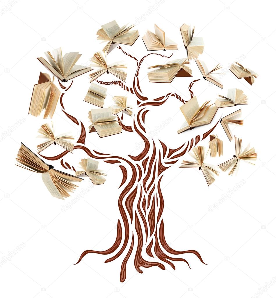 Book tree — Stock Photo © belchonock 76530163