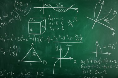 matematik formülleri blackboard arka plan üzerinde